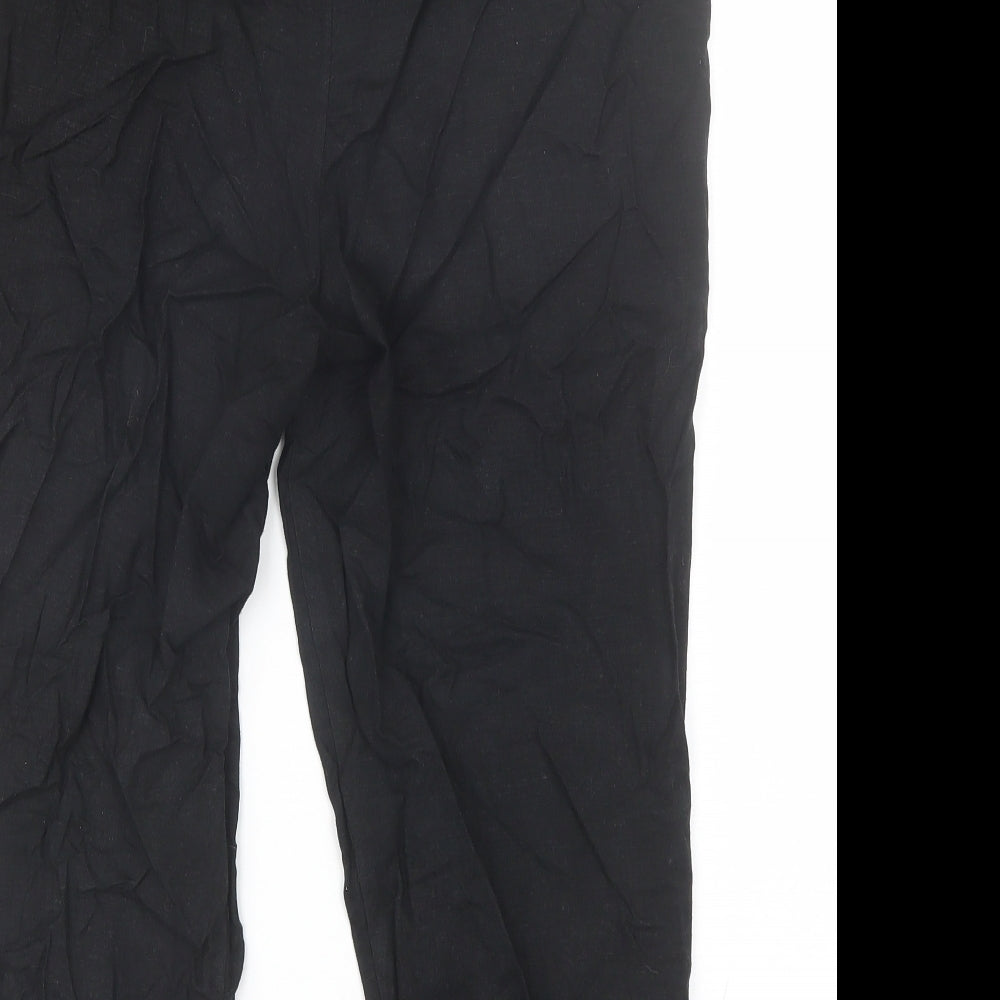 Papaya Womens Black  Viscose Cut-Off Shorts Size 10 L18 in Regular