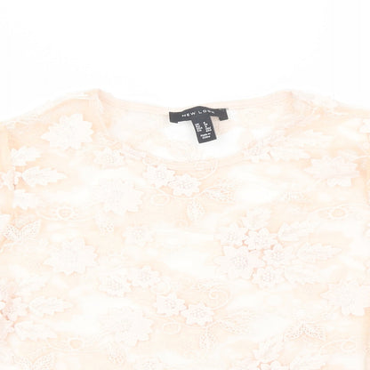 Womens UK Size 8 New Look Pink Basic Blouse