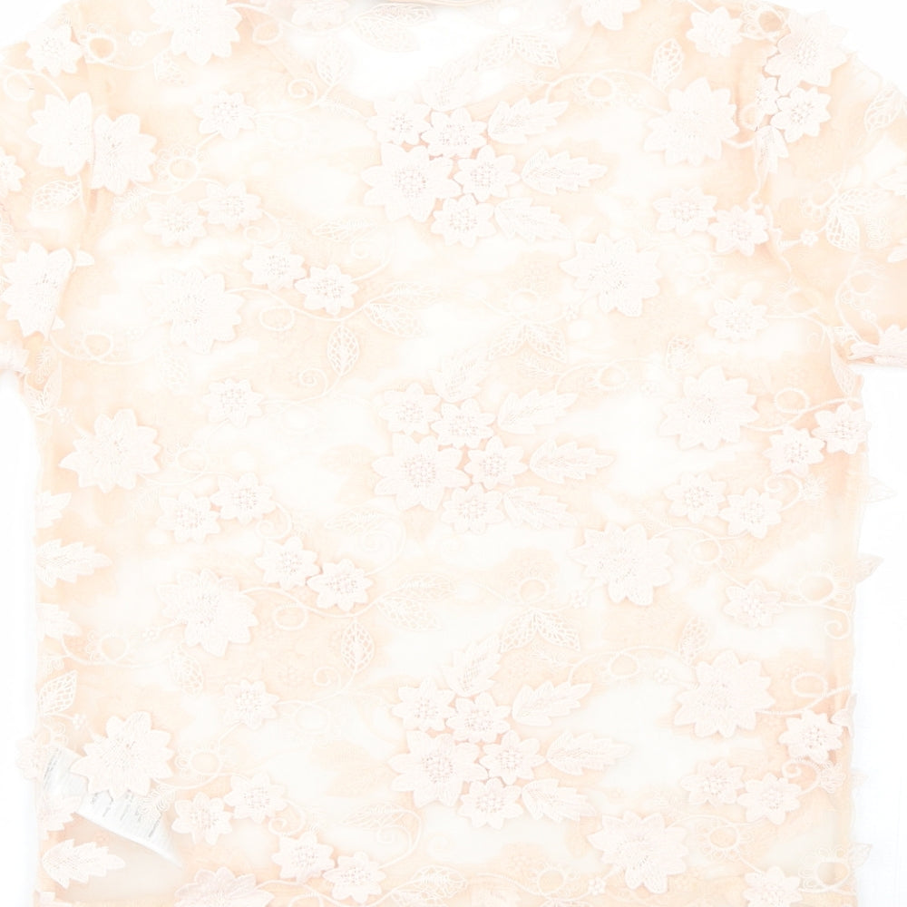 Womens UK Size 8 New Look Pink Basic Blouse