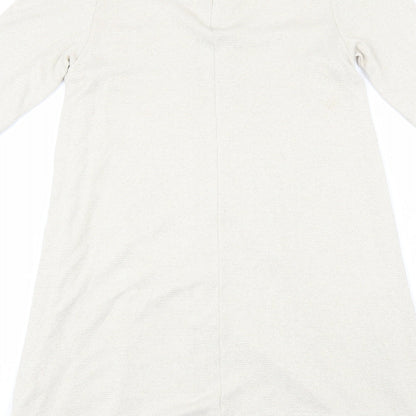 Zara Womens Beige  Viscose Shift  Size M  Round Neck
