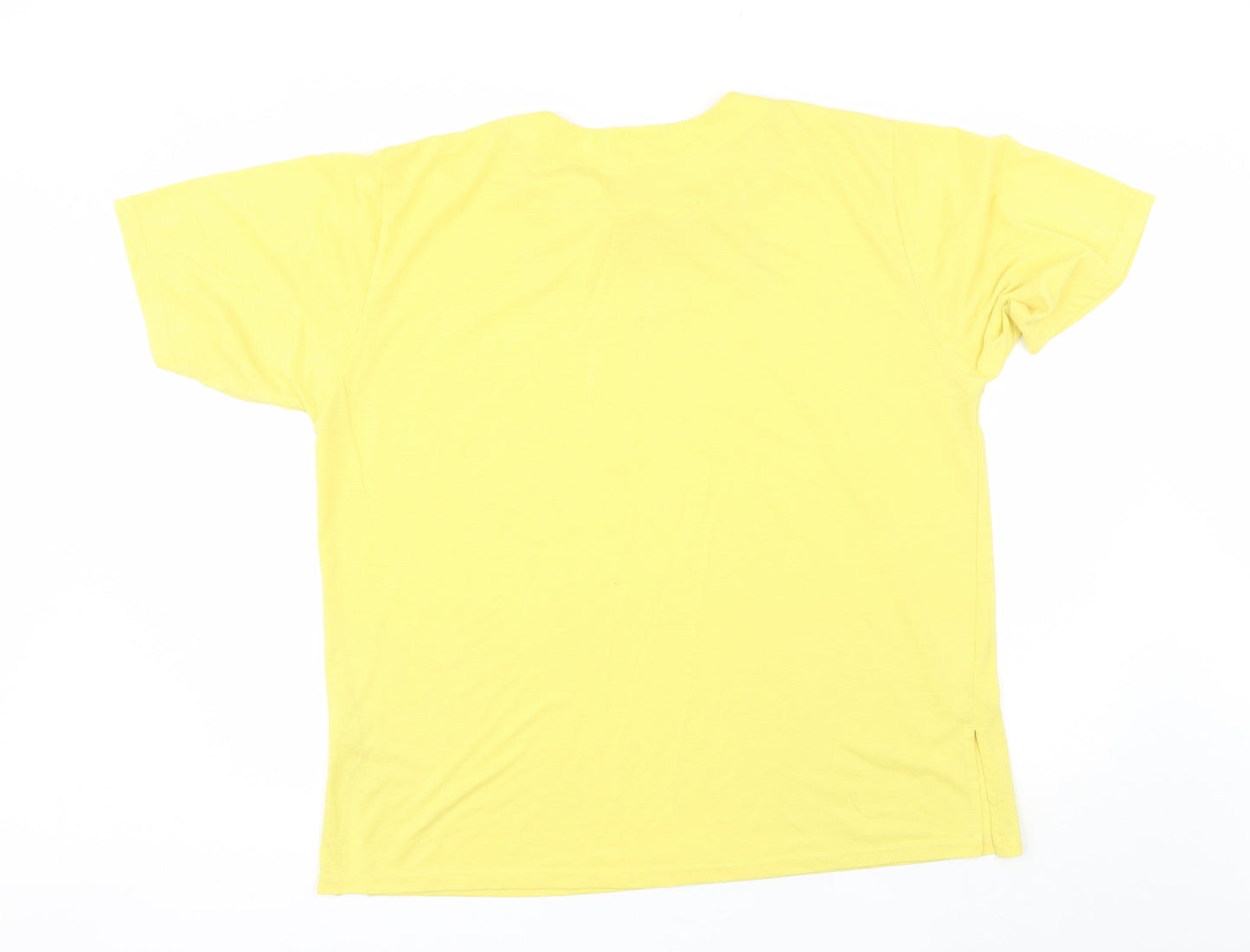 Womens UK Size 2XL Lucky Yellow Basic T-Shirt