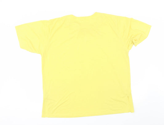 Womens UK Size 2XL Lucky Yellow Basic T-Shirt