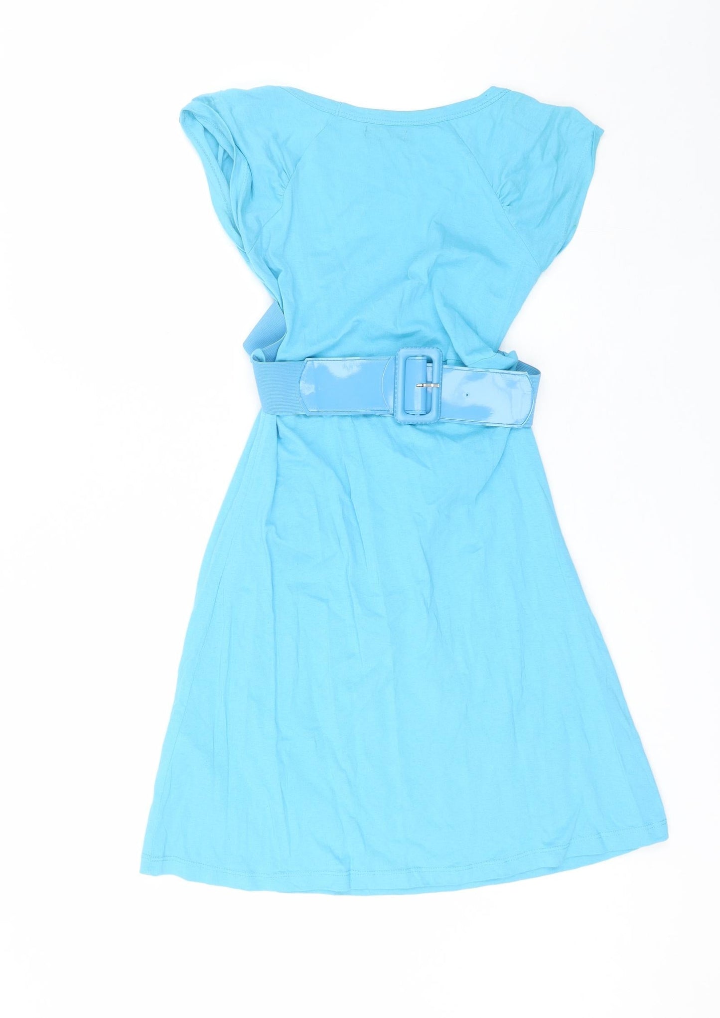 Portobello Womens Blue  Cotton Shift  Size S  Round Neck