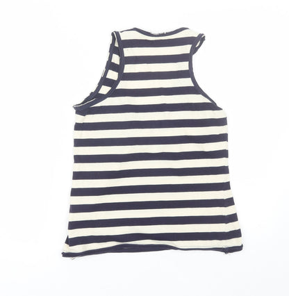 Womens UK Size S Preworn Blue Basic Tank