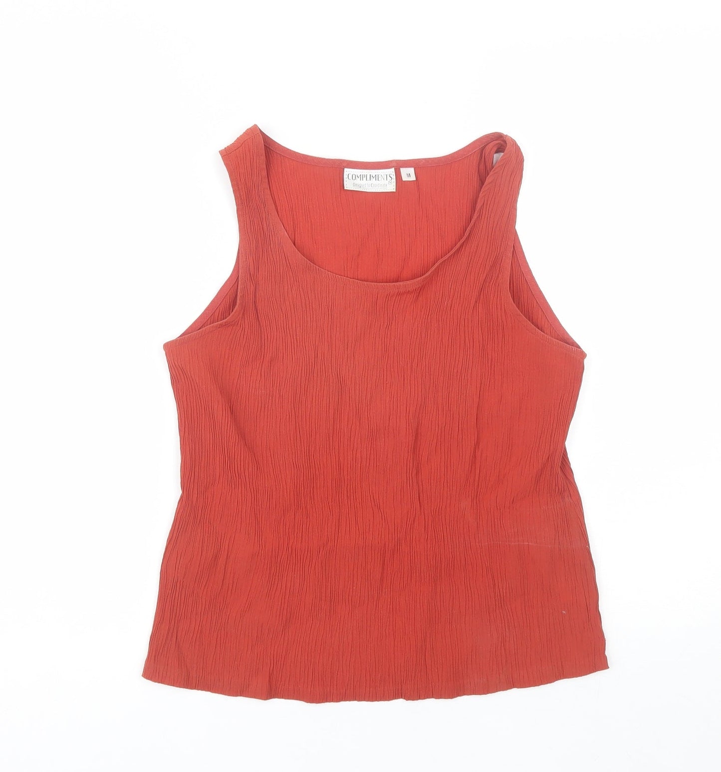 Womens UK Size M Compliments Red Basic Blouse