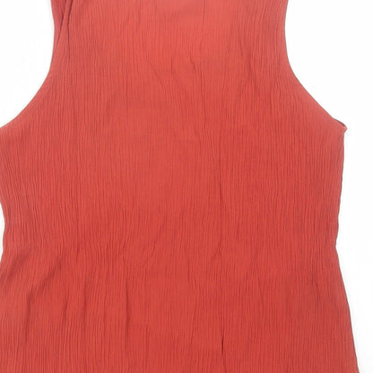 Womens UK Size M Compliments Red Basic Blouse