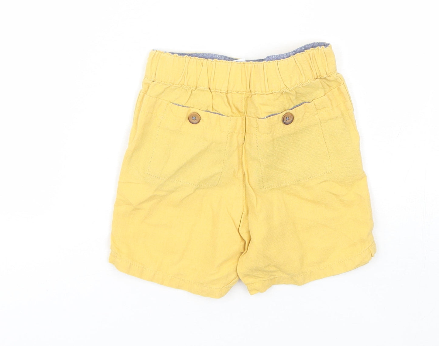 Preworn Baby Yellow  Cotton Cropped Trousers Size 18-24 Months