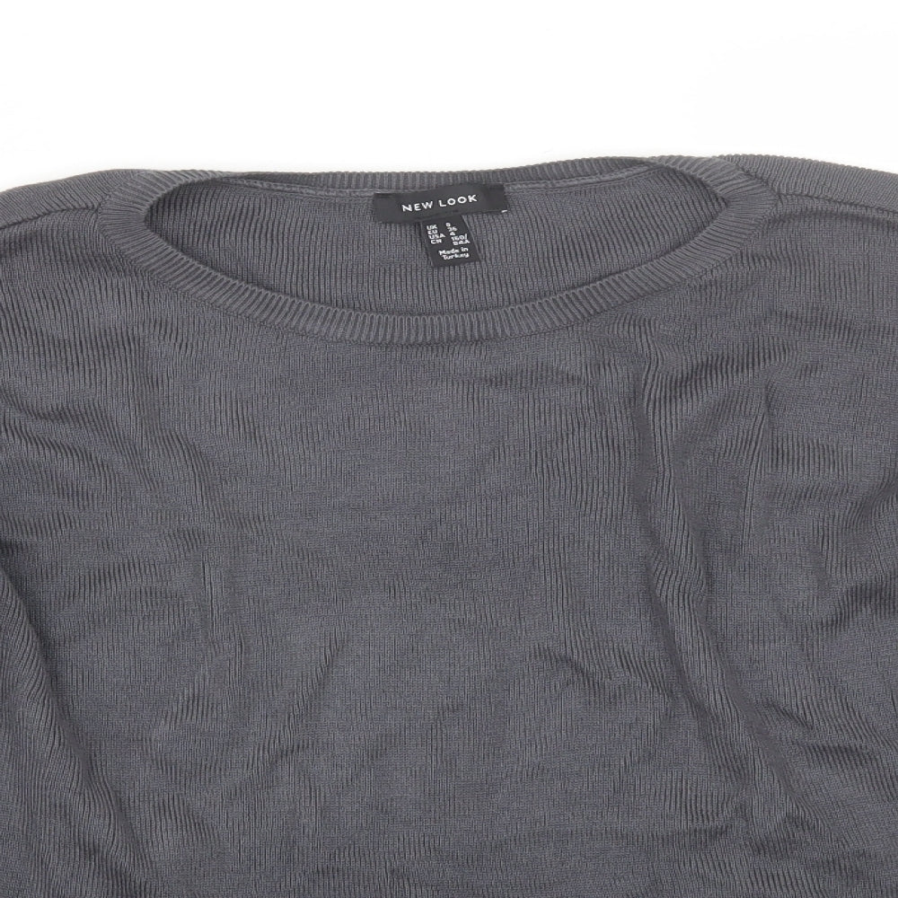 Womens UK Size 8 New Look Grey Pullover Jumper