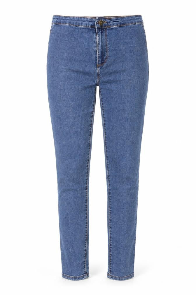 Front view of Denim Co women’s blue cotton skinny jeans, size UK 10, 27-inch leg regular