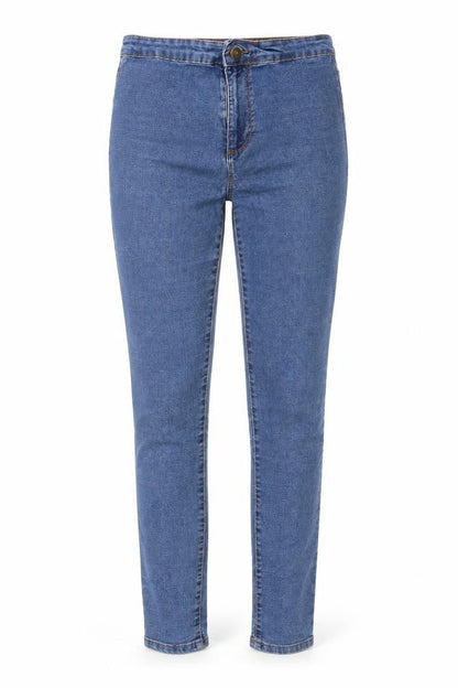 Front view of Denim Co women’s blue cotton skinny jeans, size UK 10, 27-inch leg regular