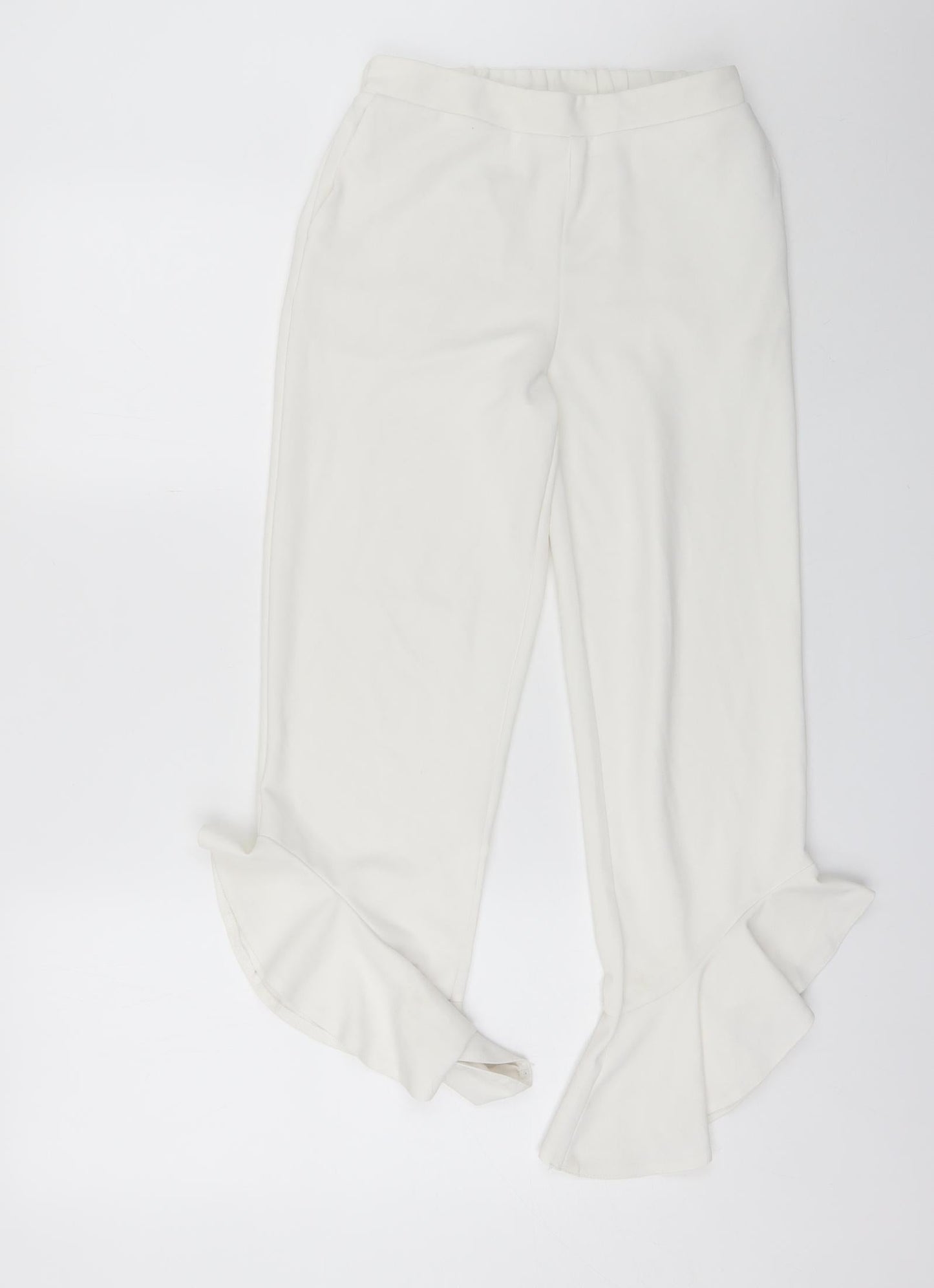 Womens UK Size M Cherry Koko Regular Fit Bloomer White Trousers