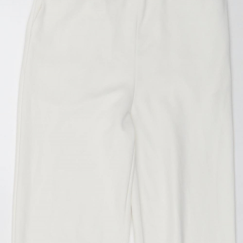 Womens UK Size M Cherry Koko Regular Fit Bloomer White Trousers