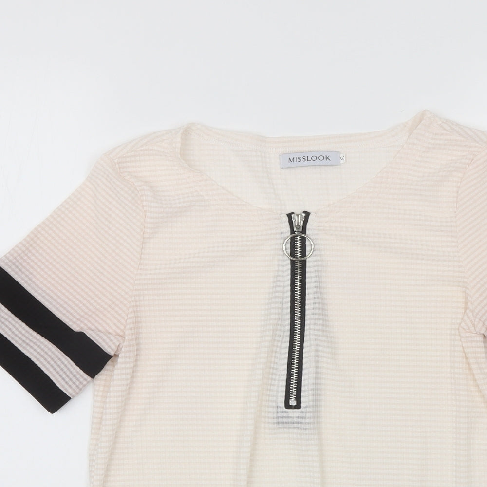 Womens UK Size S MissLook Pink Basic Blouse