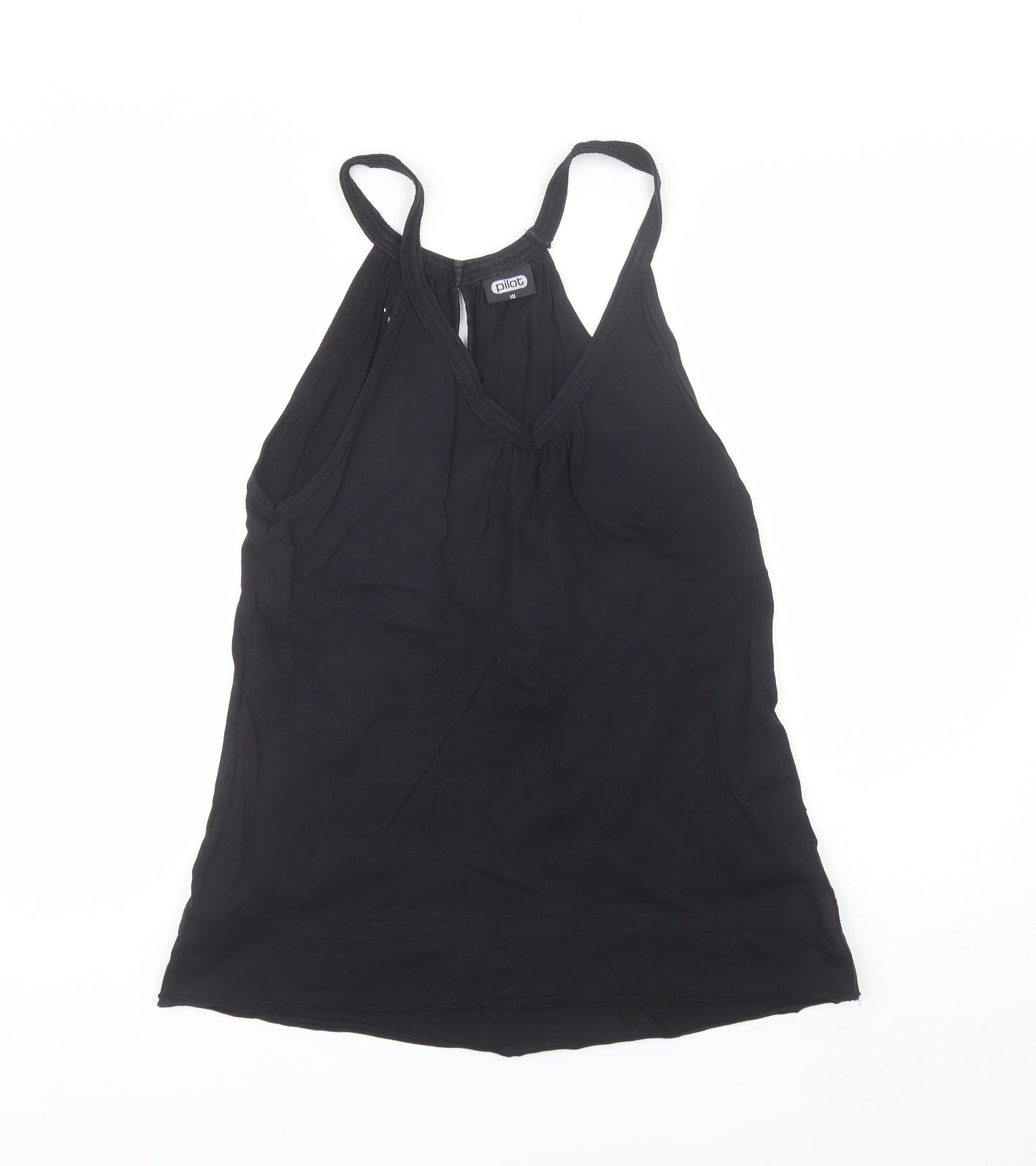 Womens UK Size 10 Pilot Black Basic Tank