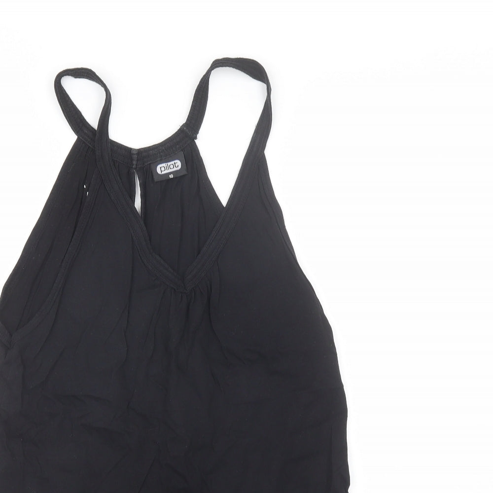 Womens UK Size 10 Pilot Black Basic Tank