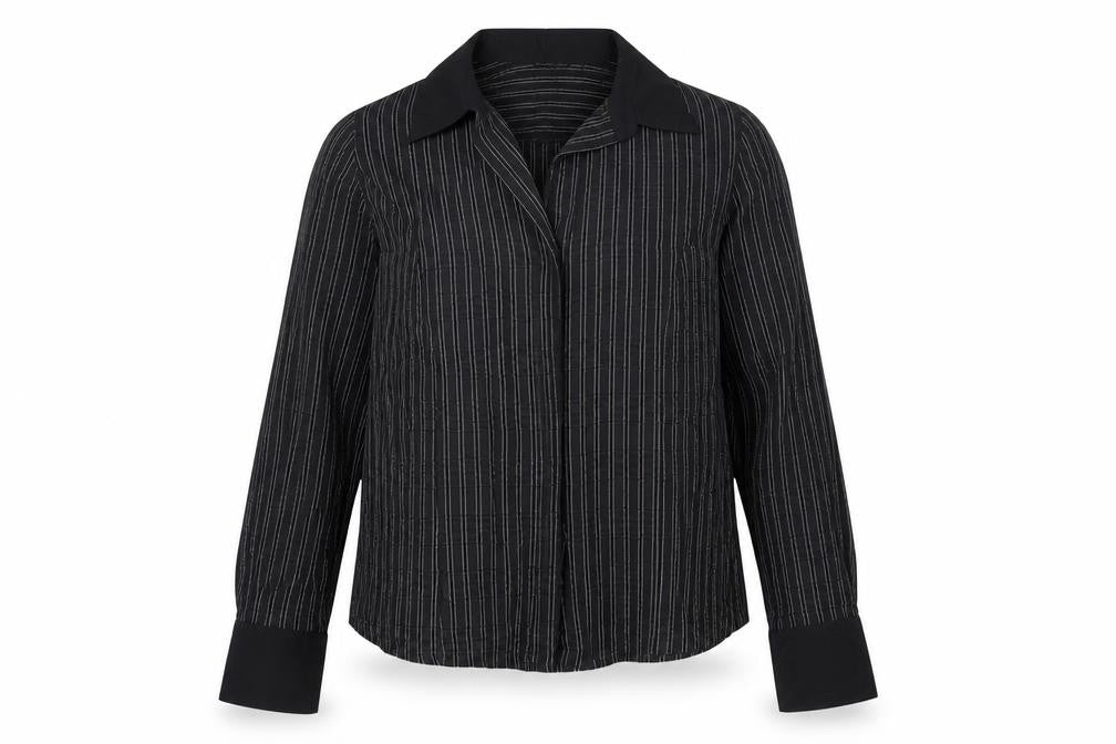 Womens UK Size 14 Select Black Basic Button-Up
