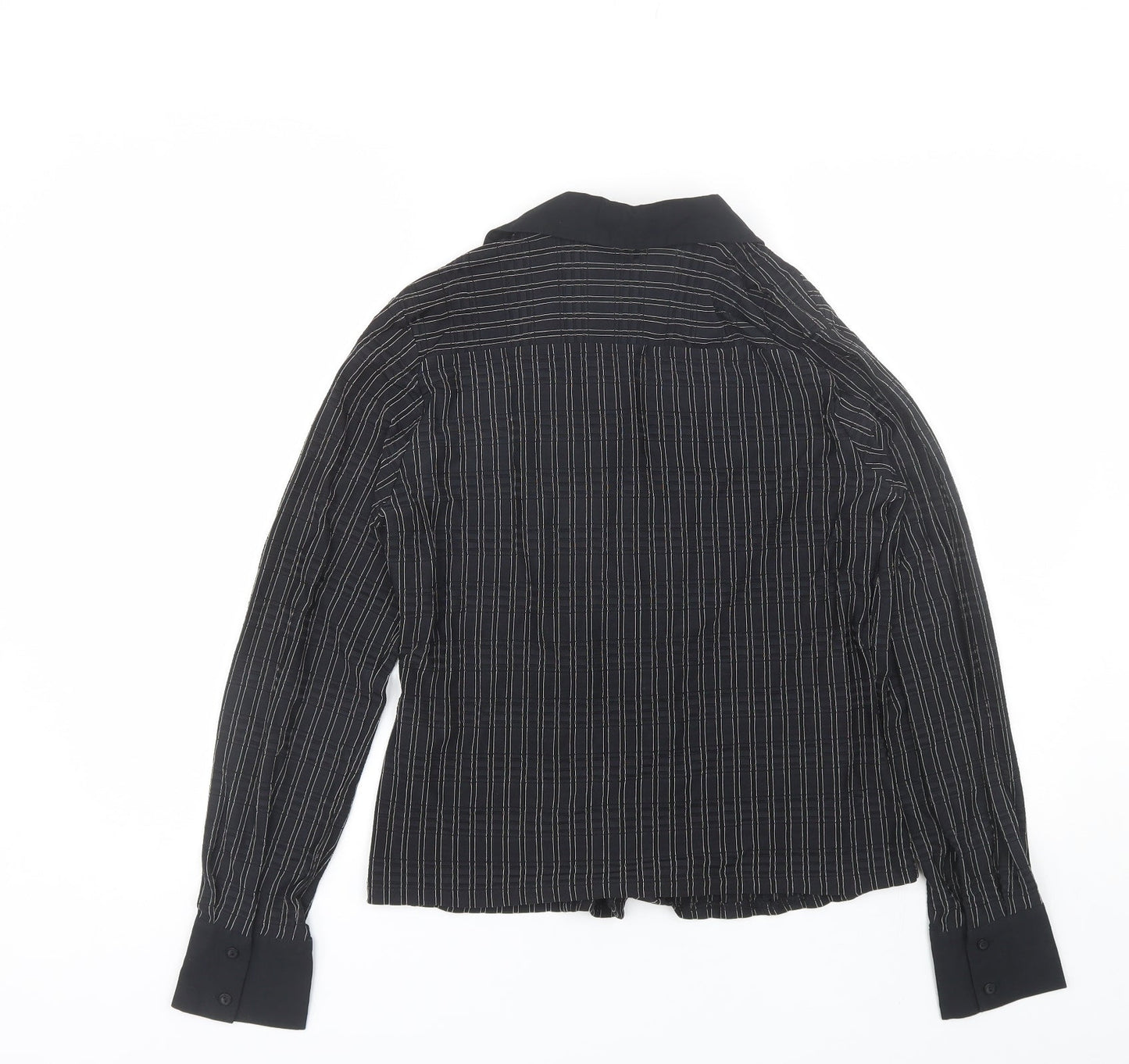 Womens UK Size 14 Select Black Basic Button-Up