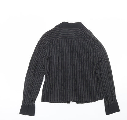 Womens UK Size 14 Select Black Basic Button-Up