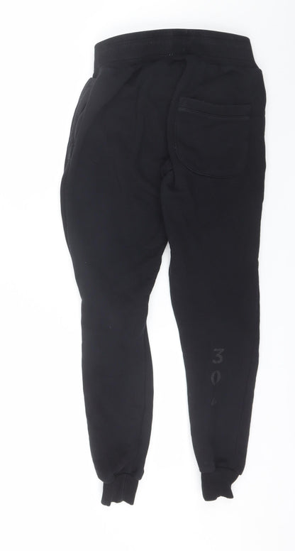 304 Womens Black  Cotton Sweatpants Trousers Size S L27 in Regular