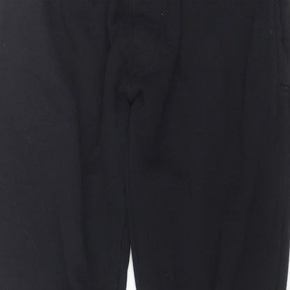 304 Womens Black  Cotton Sweatpants Trousers Size S L27 in Regular