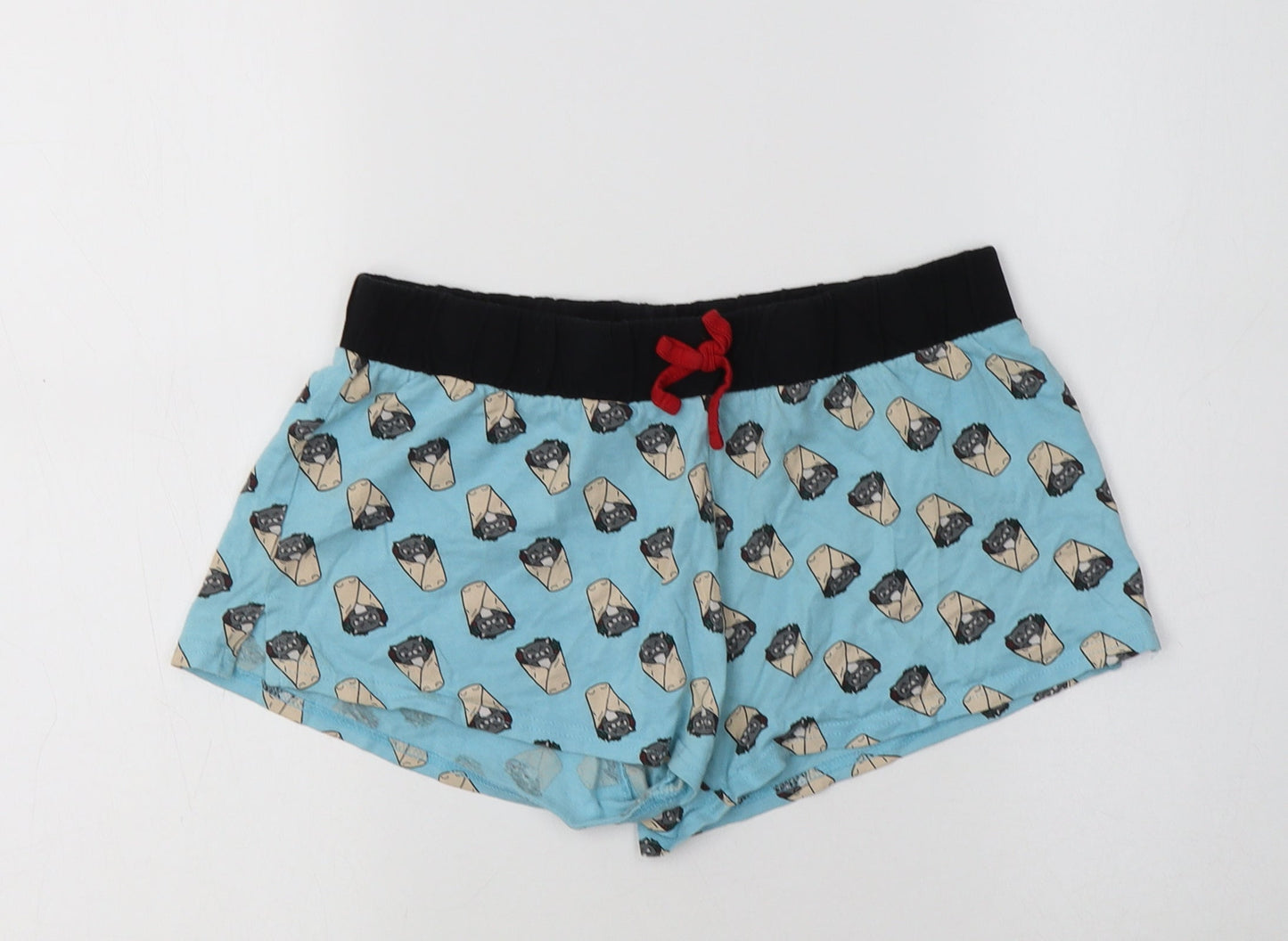 New Look Womens Blue Geometric Cotton  Pyjama Pants Size M