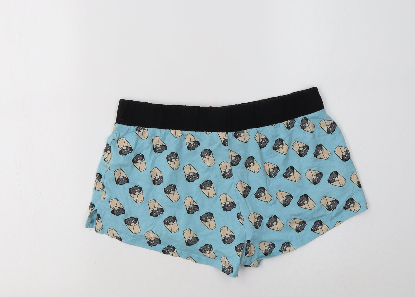 New Look Womens Blue Geometric Cotton  Pyjama Pants Size M