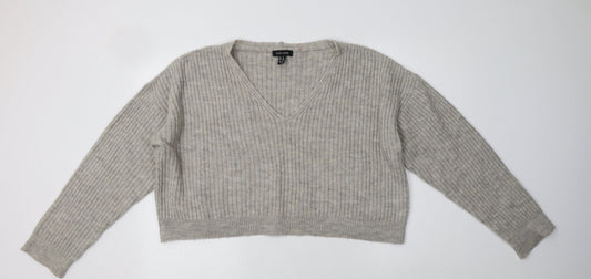 Womens UK Size M New Look Grey Pullover Jumper