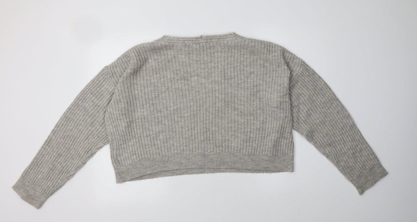 Womens UK Size M New Look Grey Pullover Jumper