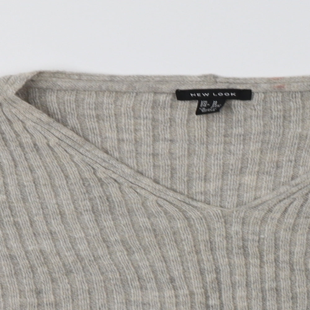 Womens UK Size M New Look Grey Pullover Jumper