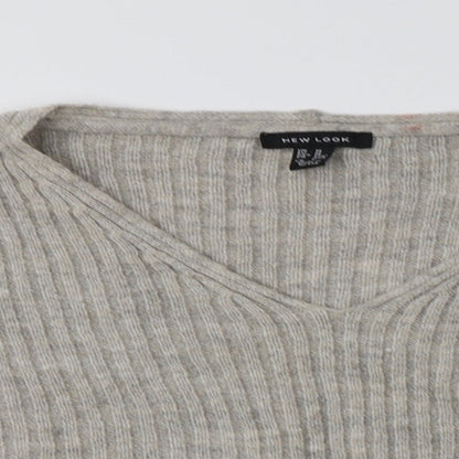 Womens UK Size M New Look Grey Pullover Jumper