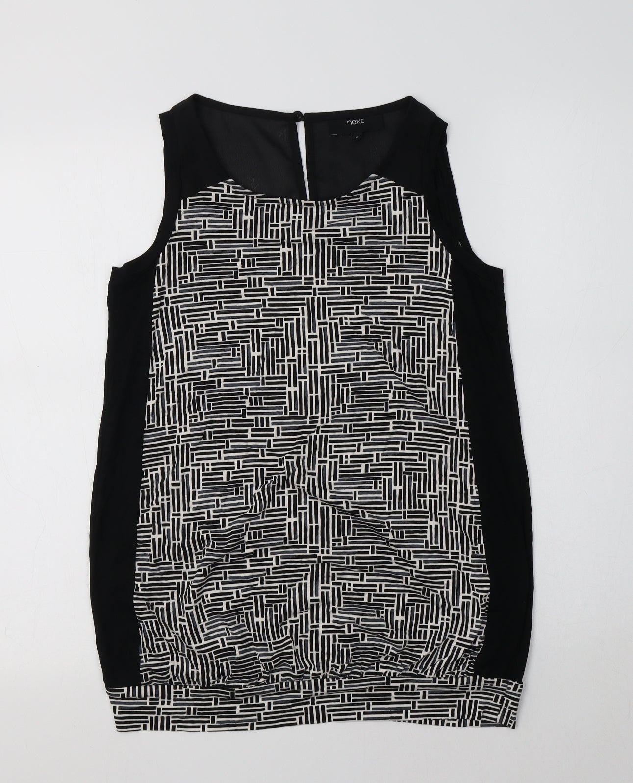 Womens UK Size 10 NEXT Black Basic Blouse