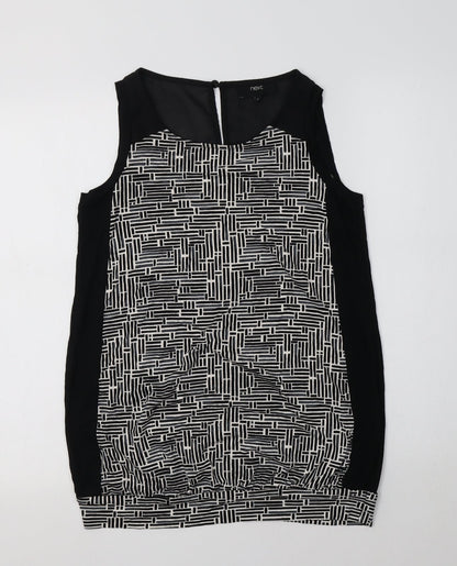 Womens UK Size 10 NEXT Black Basic Blouse