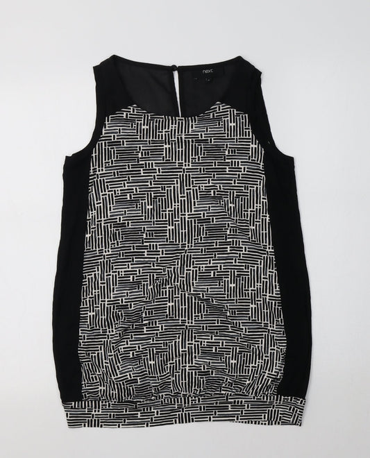 Womens UK Size 10 NEXT Black Basic Blouse