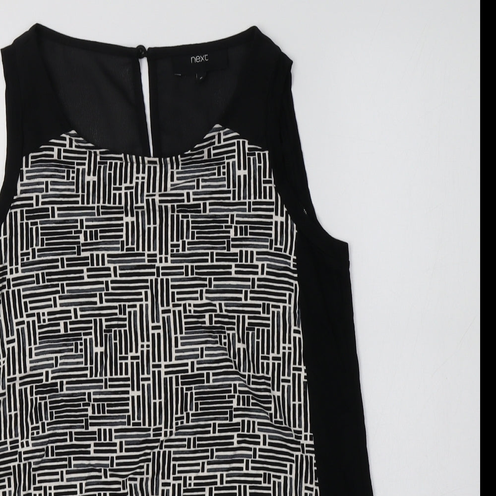 Womens UK Size 10 NEXT Black Basic Blouse