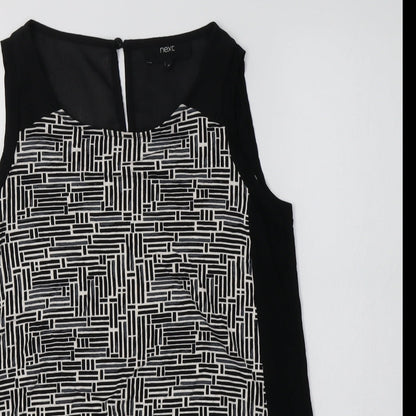 Womens UK Size 10 NEXT Black Basic Blouse