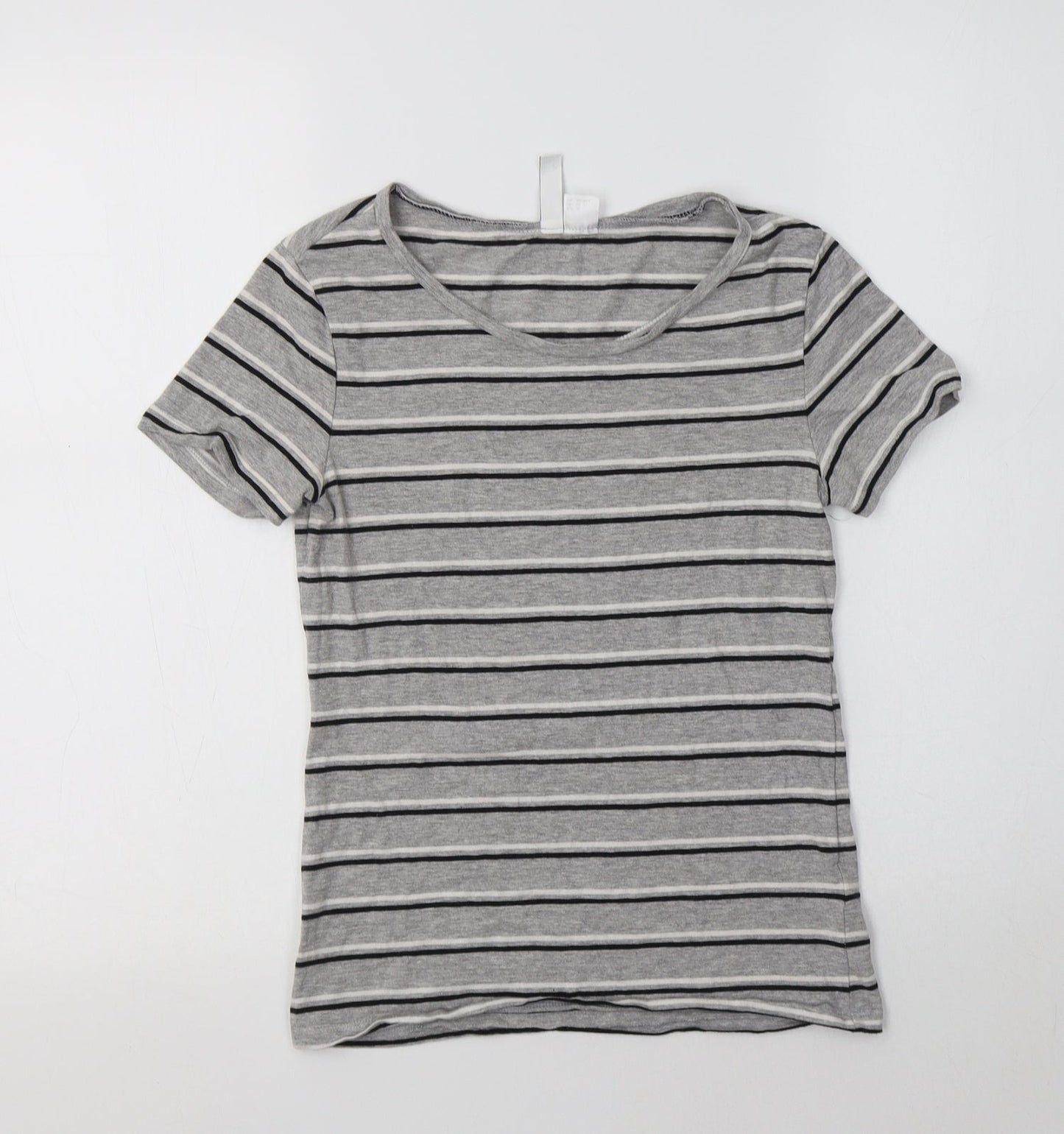 Womens UK Size XS H&M Grey Basic Polo
