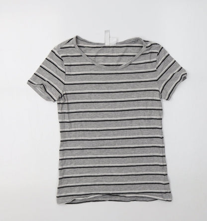 Womens UK Size XS H&M Grey Basic Polo