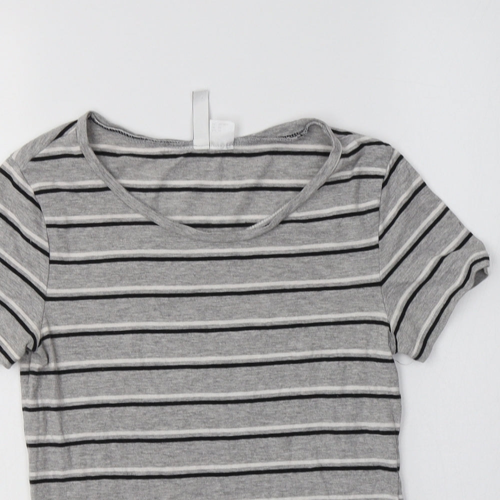 Womens UK Size XS H&M Grey Basic Polo