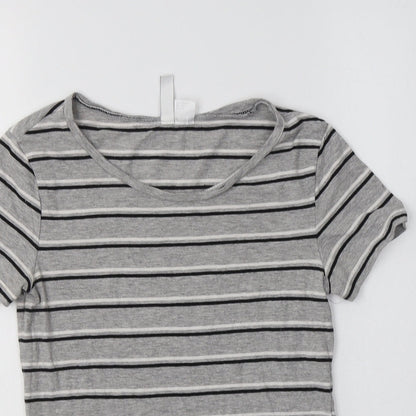 Womens UK Size XS H&M Grey Basic Polo