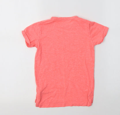NEXT Girls Pink  Cotton Basic T-Shirt Size 3 Years Crew Neck  - Miami