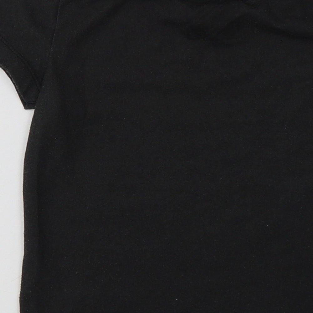 Brand and care label for Matalan boys’ black camouflage polyester basic t-shirt, size 5, years crew neck - your rules