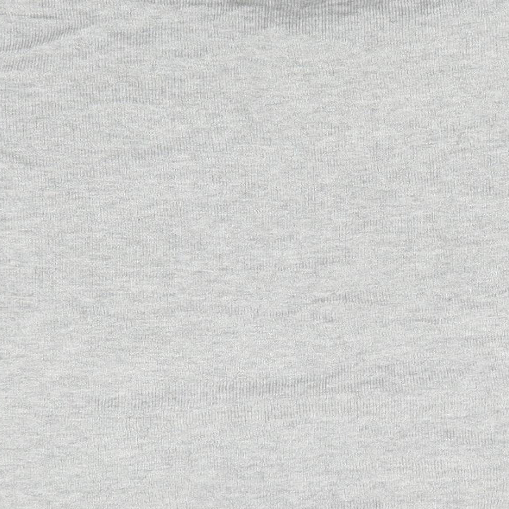 Soon Womens Grey Round Neck Floral Viscose Pullover Jumper Size 18   - Light Grey 3D flower decoration