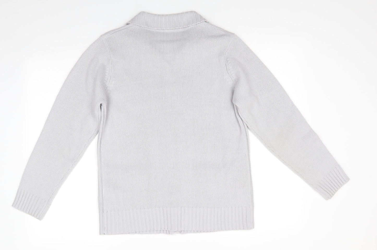 Womens UK Size 10 Preworn Grey Cardigan Jumper