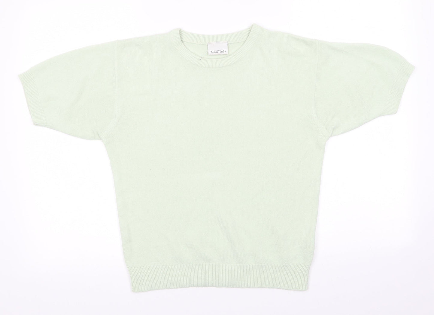 Womens UK Size 10 Essentials Green Pullover Jumper