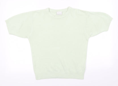 Womens UK Size 10 Essentials Green Pullover Jumper
