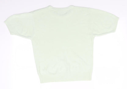 Womens UK Size 10 Essentials Green Pullover Jumper