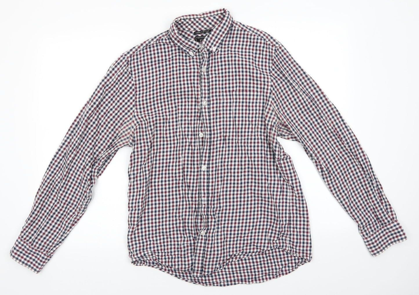 Mens UK Size M Florence and Fred Blue  Button-Up Long Sleeve Casual Shirt