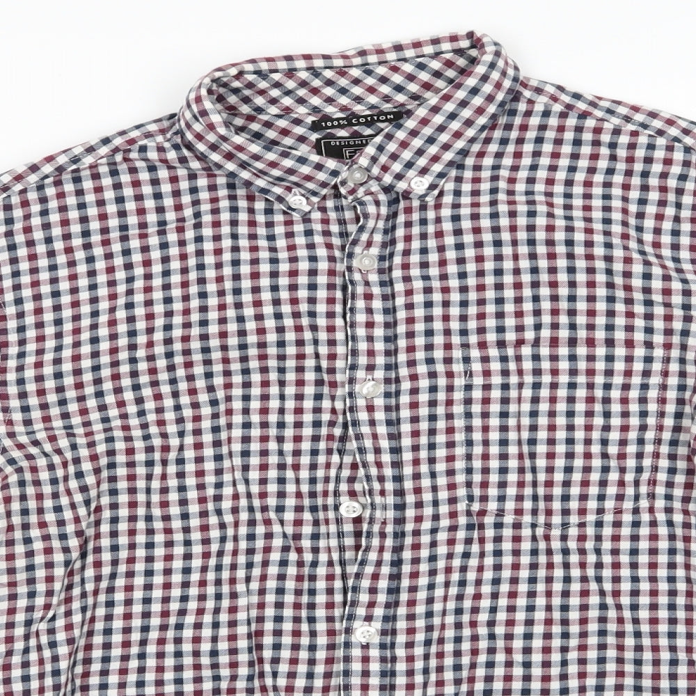 Mens UK Size M Florence and Fred Blue  Button-Up Long Sleeve Casual Shirt