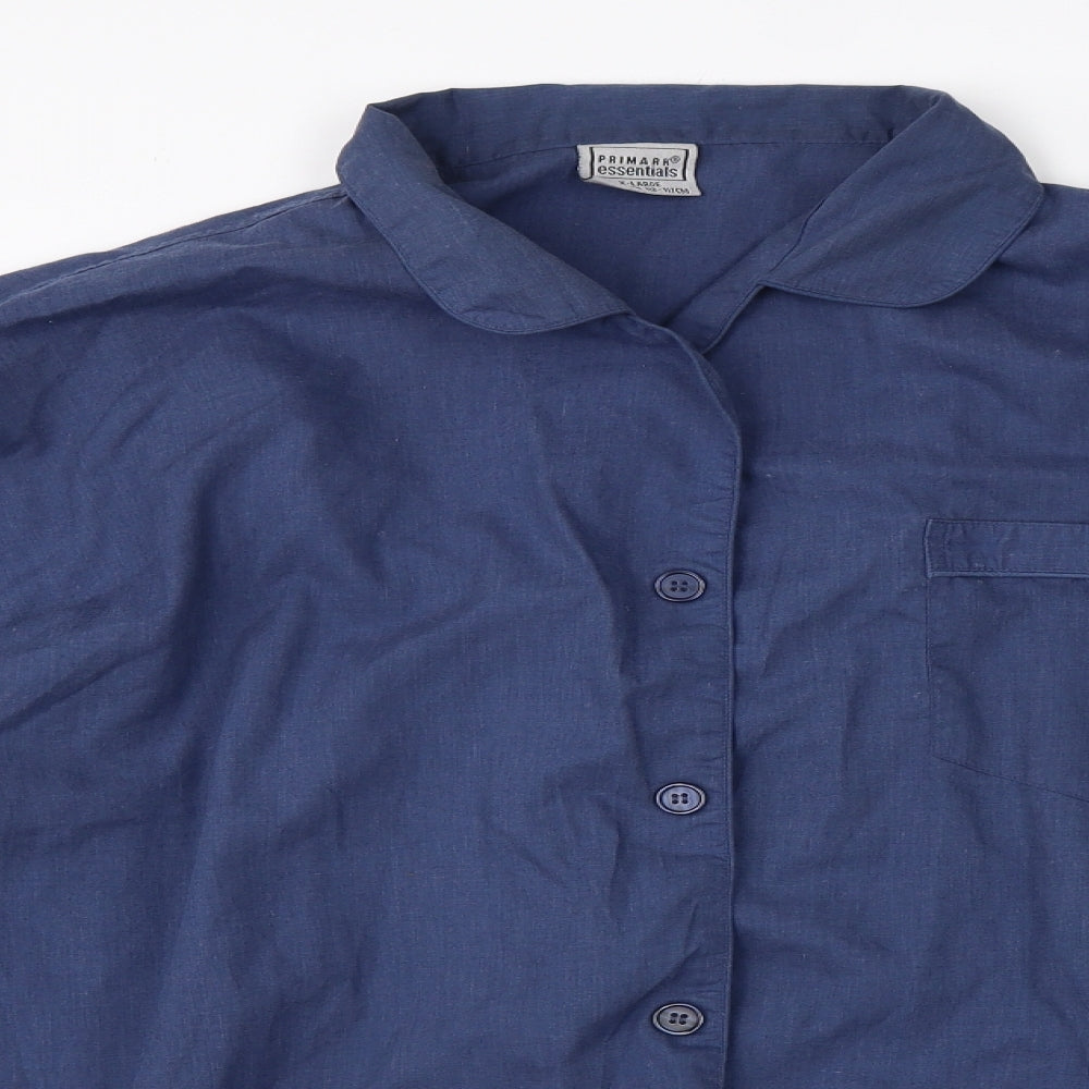 Primark Mens Blue  Cotton  Button-Up Size XL Collared Button
