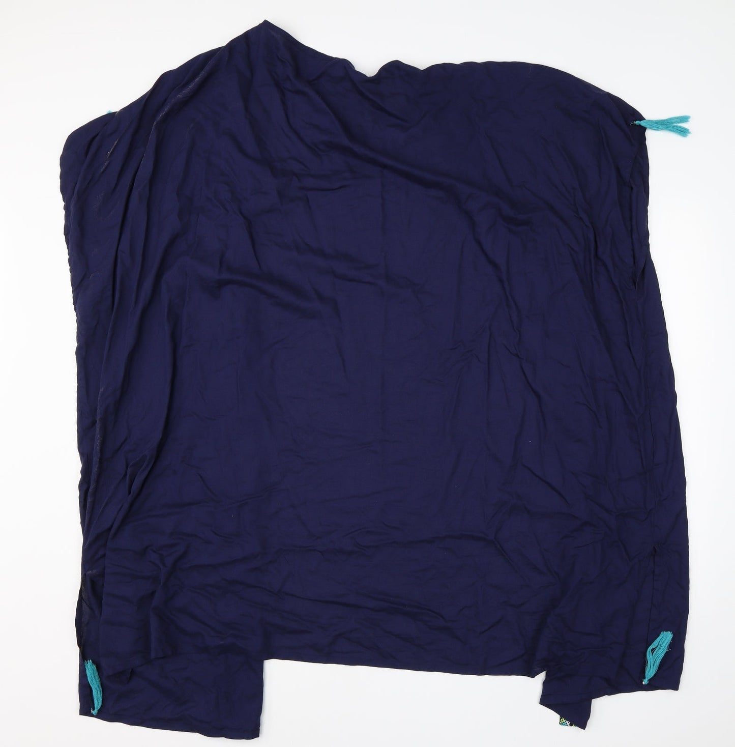 Evans Womens Blue Round Neck  Viscose Shrug Jumper Size 20